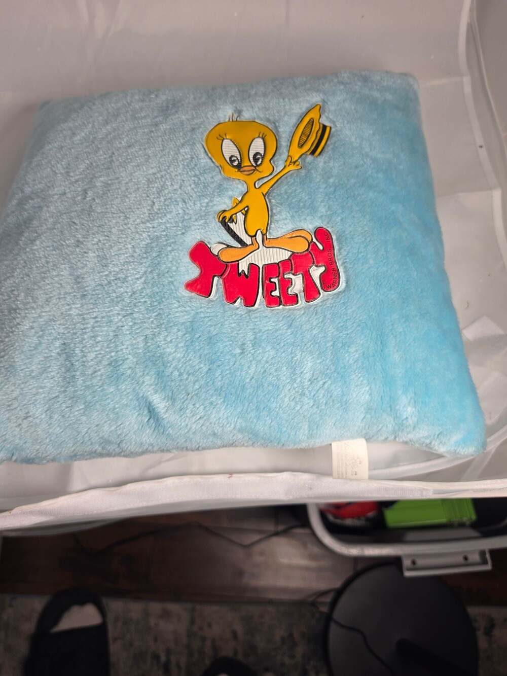 Vintage Warner Bros. Tweety Bird Plush Throw Pillow
